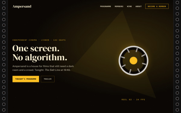 Ampersand · Projector Flicker — interface reference preview