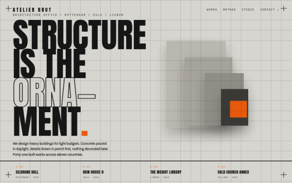 Concrete Poster — interface reference preview