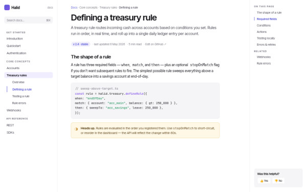 Docs article — interface reference preview