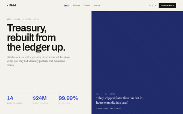Editorial case study (light) — interface reference preview