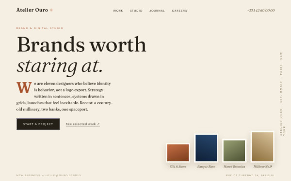 Grand Serif Studio — interface reference preview