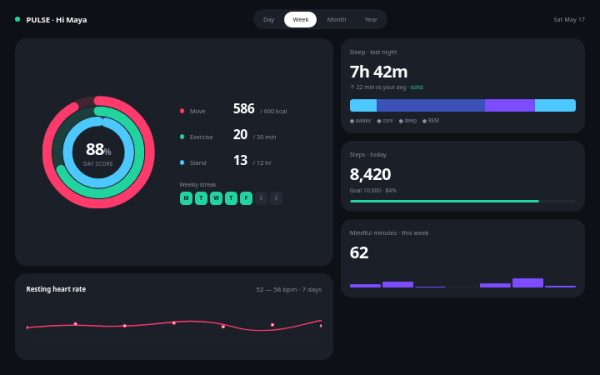 Health Rings — interface reference preview