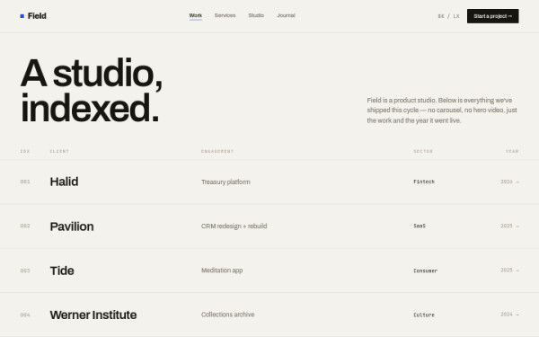 Index (Swiss) — interface reference preview