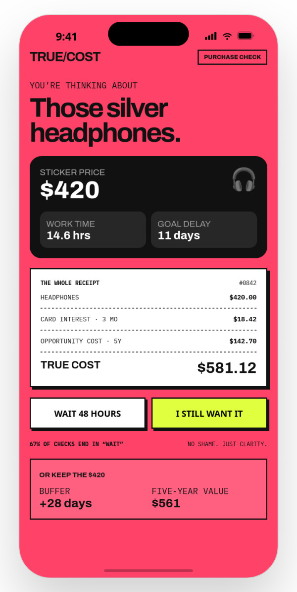 Purchase coach — interface reference preview