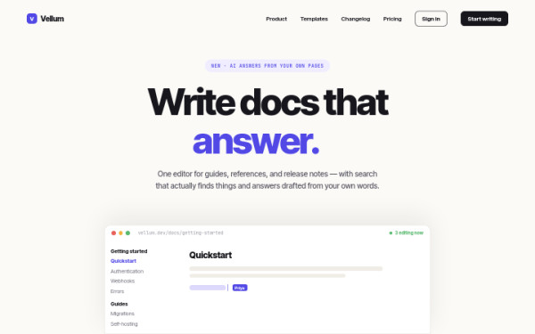 Vellum · Kinetic Type — interface reference preview